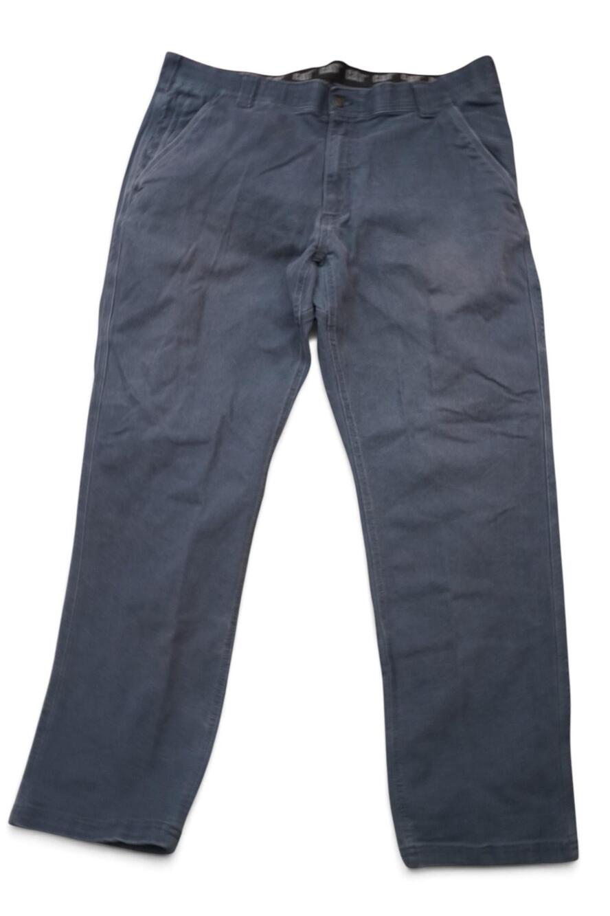 CAT Pants Mens 40x31 Blue Chino Stretch Workwear Canvas Relaxed Fit Casual